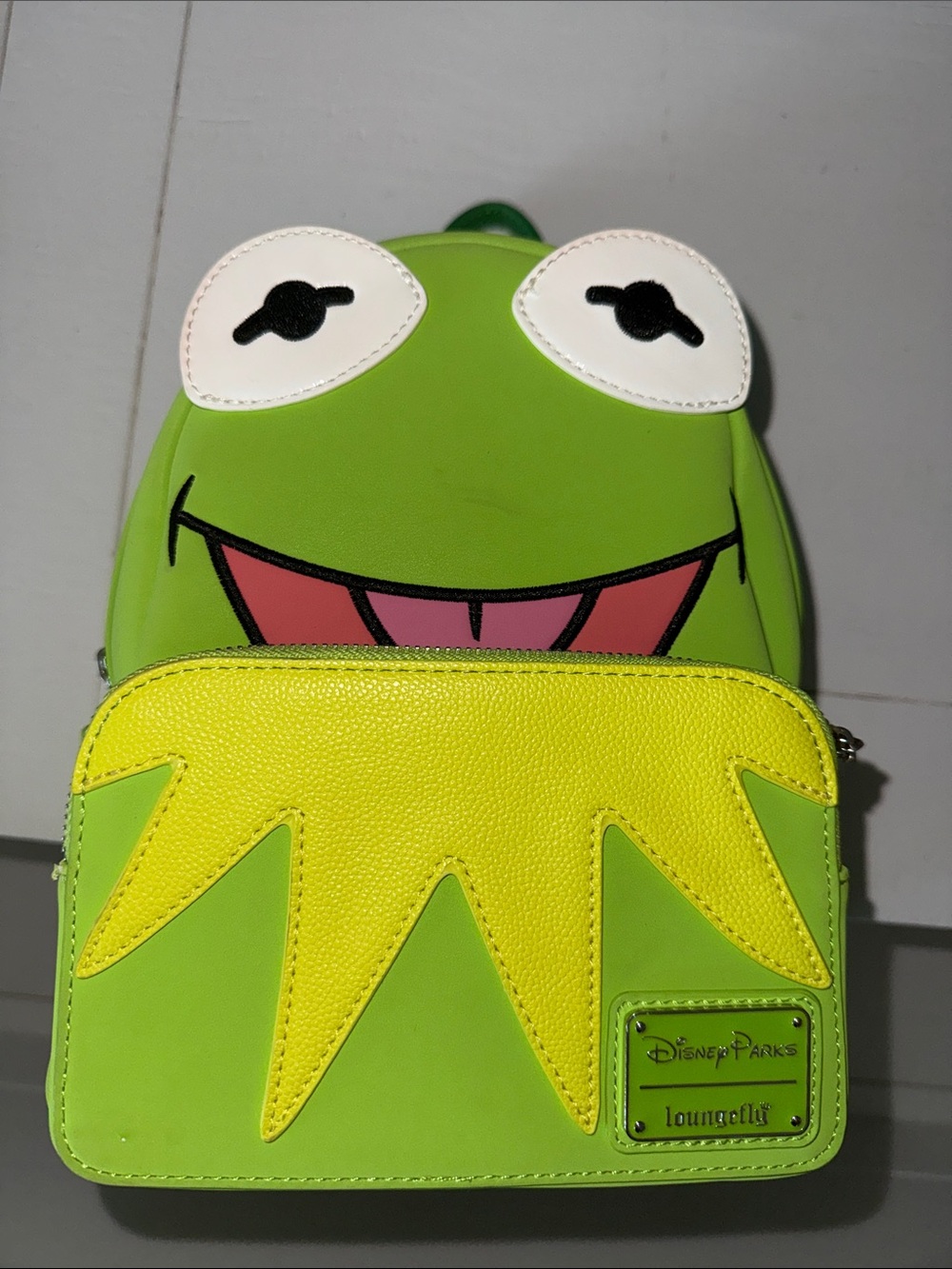 Loungefly Kermit the Frog Mini Backpack in Bright Green & Yellow